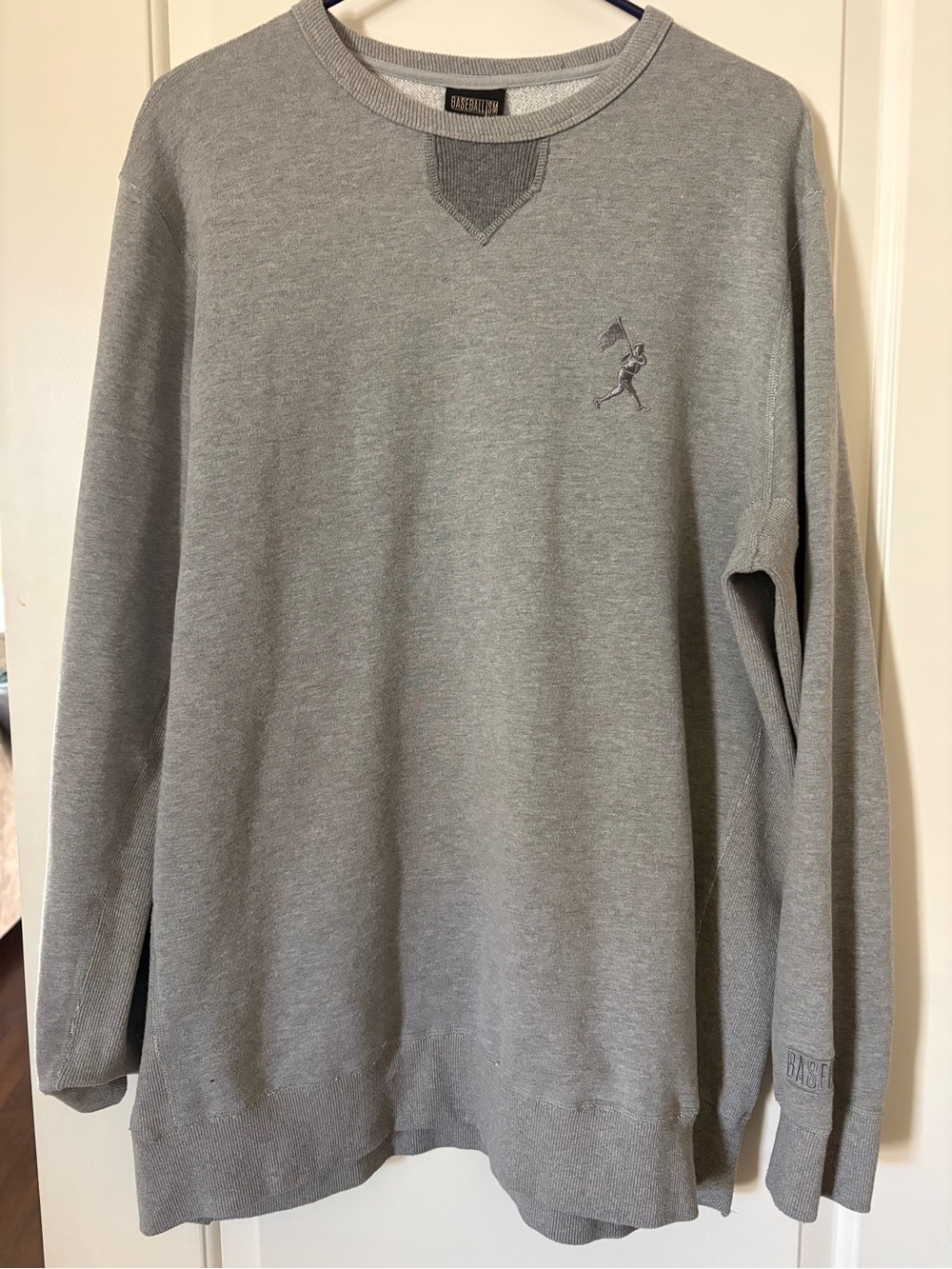 ⚾️⚾️⚾️ Mens Baseballism Classic Logo Men's Crewneck Sweater - Gray